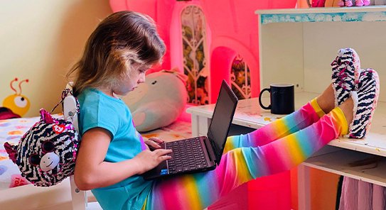 Young girl wearing Ty wearable products
