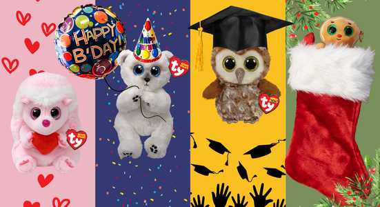 Different seasons with corresponding Beanie Babies