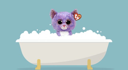 Beanie Boo in bath