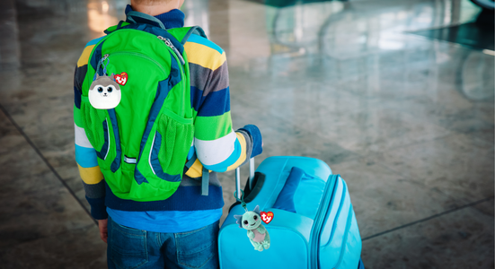Beanie clips attached to backpacks and accessories
