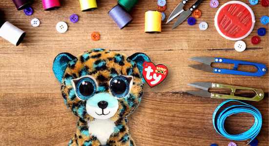 Beanie Boo with stuffed animal repair accessories