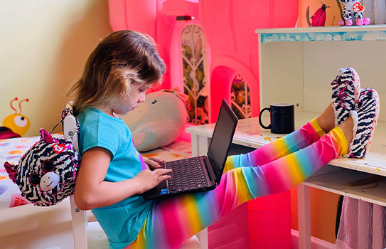 Young girl wearing Ty wearable products