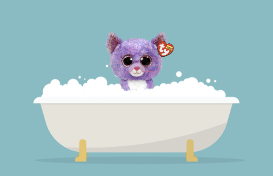 Beanie Boo in bath