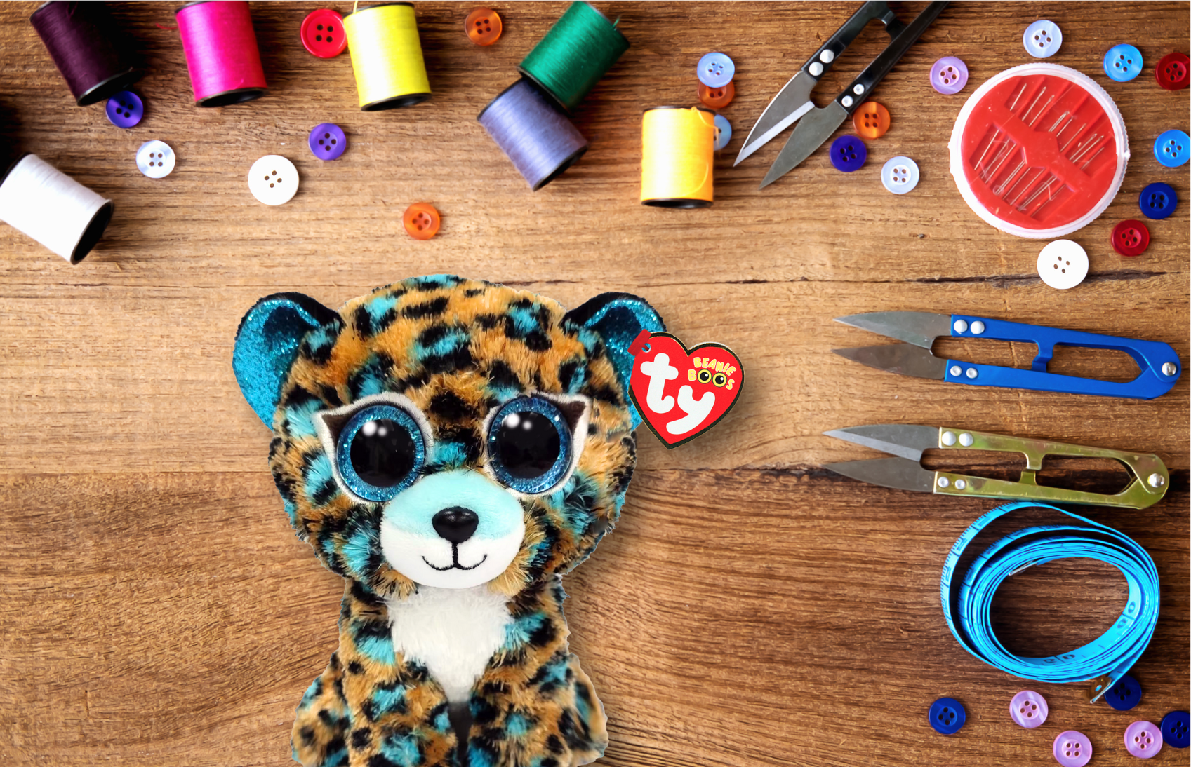 Beanie Boo with stuffed animal repair accessories